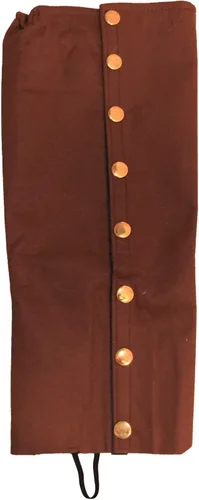 Vista 7 de Forum Novelties Accesorio de disfraz de Spats de ante Steampunk para hombre Negro
