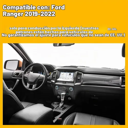Vista 6 de Alfombrilla para tablero de instrumentos personalizada antideslizante compatible con Ford Ranger 2019 2020 2021 2022