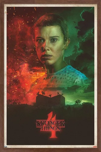 Vista 16 de Trends International Netflix Stranger Things: Season 4 - Póster de pared de once hojas, 14.725 x 22.375 pulgadas, versión enmarcada de madera