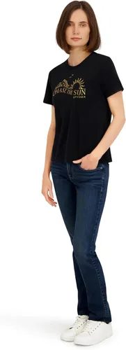 Vista 2 de Spyder Camiseta de manga corta con estampado de sol metálico para mujer Negro