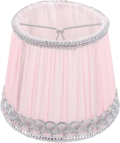 Vista 10 de Angoily Pantalla plisada de gasa para lámpara de repuesto, elegante accesorio para decoración de dormitorio y sala de estar, diseño suave e