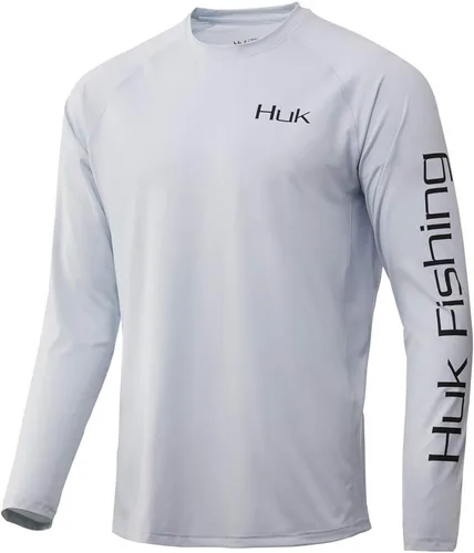 Vista 27 de Huk Pursuit Vented LS para hombre Refracción Fish Fade - San Sal/Wahoo