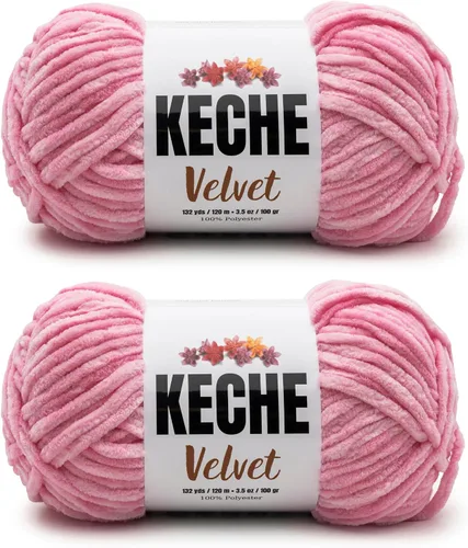 Vista 117 de Keche Hilo para ganchillo, hilo de terciopelo, chenilla suave, manta de bebé voluminosa amigurumi Yarn 3.53 oz (132 yardas) - Arona