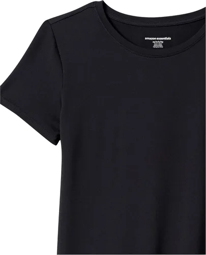 Vista 100 de Amazon Essentials Camiseta de manga corta con cuello redondo para mujer, de secado rápido, para entrenamiento, gimnasio, paquete múltiple