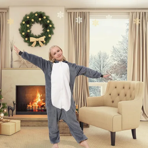 Vista 3 de IREMATE Animal Onesie Pajamas for Kids Christmas Onesie Cute One Piece Pajamas Sleepwear Gift for Boys Girls