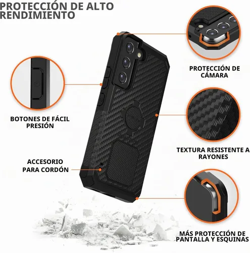 Vista 4 de Rokform - Carcasa resistente para Galaxy S22, Magentic + RokLock (negro)