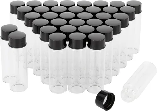 Vista 13 de 20pcs Colección de Muestra Líquida Borwn Botellas de Vidrio Frascos Tapón Tornillo Capacidad 0.1 fl oz Ámbar