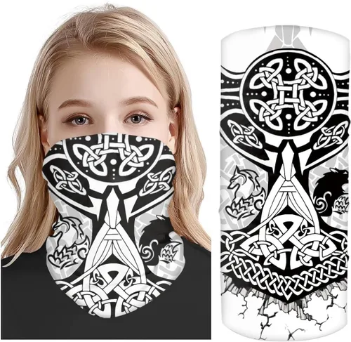 Vista 3 de GLUDEAR Bandana con estampado de galaxia para el cuello, bufanda, orejeras, pasamontañas, máscara antipolvo, para hombre y mujer