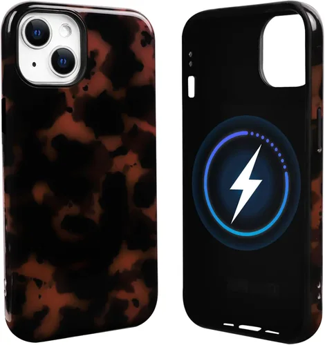 Vista 37 de NITITOP Funda magnética compatible con iPhone 11, compatible con MagSafe lindo diseño estético de leopardo ámbar tortuga para mujeres, hombres