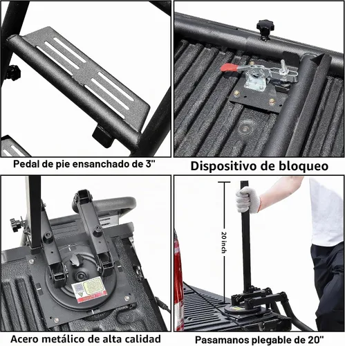 Vista 5 de Escalera universal giratoria de 45 pulgadas para puerta trasera