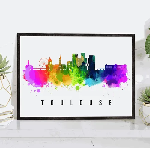Vista 44 de Póster de Amsterdam Skyline Netherlands, pintura de paisaje urbano e impresión de monumentos, decoración para el hogar, oficina, 12 x 18 pulgadas