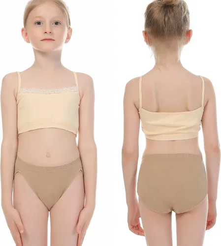 Vista 7 de Nude Ballet Dance Briefs for Women and Girls, Professional Beige High Cut Girls Dance underwear Gymnastics Panties