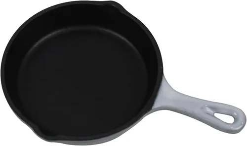 Vista 26 de Utensilios de cocina de hierro fundido esmaltado (Olla Mini 0,25 Qt., Glaciar)