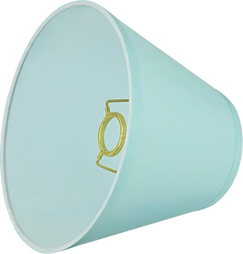 Vista 4 de Aspen Creative 58906A Pantalla de Lámpara de Tapa Dura Transicional Forma Imperio con Construcción UNO en Apuamarine, 9" de Ancho (5" x 9" x 7")