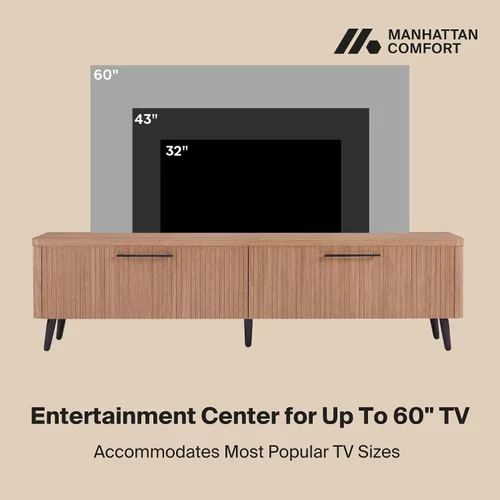 Vista 5 de Manhattan Comfort Soporte de TV Jodie en arce