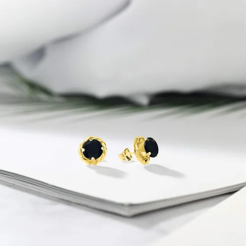 Vista 257 de Gem Stone King Aretes de plata de ley 925 de 0.236 in con piedra natal redonda para mujer