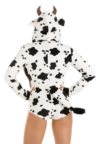 Vista 2 de Disfraz Mono de Vaca para Mujer Multicolor
