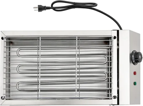 Vista 3 de Parrilla eléctrica, parrilla eléctrica comercial para interiores con control de temperatura a 572 °F, parrilla extraíble y placas de plancha