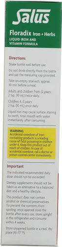 Vista 5 de Floradix, Hierro Hierro, 17 Fl Oz