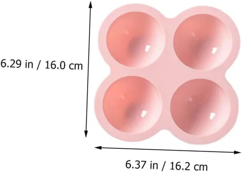 Vista 5 de Paquete de 2 moldes de silicona semicirculares para pasteles fáciles de usar para proyectos de horneado de bricolaje
