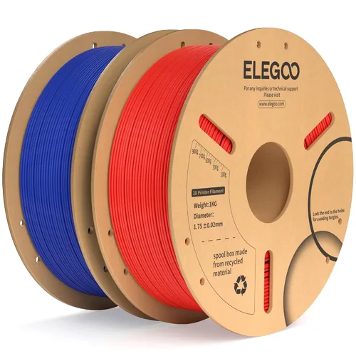 Vista 12 de ELEGOO Paquete de filamento PLA Plus negro 10KG, filamento para impresora 3D PLA+ resistente de 1.75mm precisión dimensional +/- 0.02mm, paquete