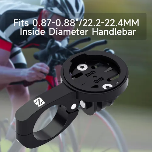 Vista 2 de Soporte para computadora de bicicleta para Garmin, barras Aero Bar, soporte de computadora GPS, tamaño compatible con manillar de 0.874 in y 0.882