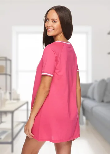 Vista 5 de bebe Vestido de noche para mujer, manga corta, camisones y camisones para mujer, ropa de dormir para mujer