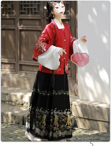 Vista 6 de BAWHO Besutiful Dyeing Jacquard Silk Satin Fabric Gorgeous Streamer Ribbon Fan Clouds Flower Pattern Golden Line Edge Cloth for Cheongsam