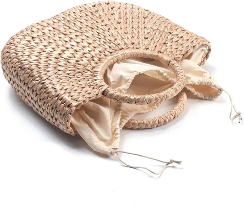 Vista 2 de Bolsas de paja tejidas Bolsa de playa de verano para mujer