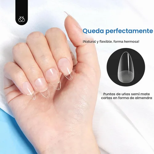 Vista 4 de Beetles Gel Nail Tips Easy Nail Extension Etch X Nail Tips 504Pcs