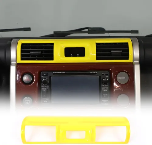 Vista 9 de Cubierta decorativa de marco de salida de aire con control central de acrilonitrilo butadieno estireno para Toyota FJ Cruiser 2007-2021