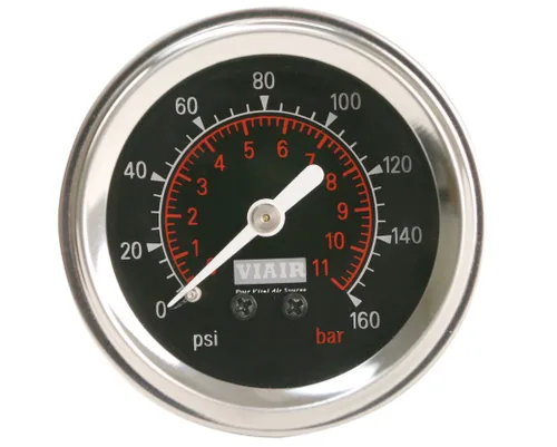 Vista 6 de Viair 90085 160 PSI 1.5" Medidor de aire de una sola aguja Negro