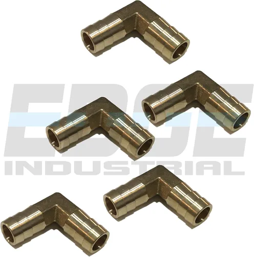 Vista 3 de 1/2" manguera ID 90 grados latón codo Unión de ajuste combustible/aire/agua/aceite/gas/WOG (cantidad 10)