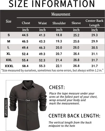 Vista 5 de COOFANDY Men's Linen Casual Long Sleeve Shirts Button Down Summer Beach Shirt