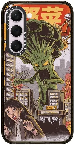 Vista 101 de CASETiFY Funda de impacto para Galaxy S22+ - Adhesivo Aries Moross, color negro transparente