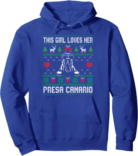 Vista 4 de Presa Canario Girl Cool Ugly Christmas Sudadera con capucha para perro mamá, Negro