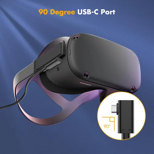 Vista 9 de Opcables Quest 2 Link Cable Fiber Optic Cable,USB 3.2 Gen1 USB C to C 5Gbps High Speed Data Transfer and Fast Charging,Quest 2 pc Link Cable for