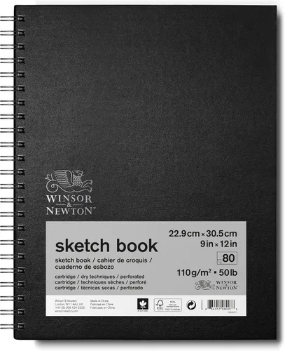 Vista 9 de Winsor & Newton Cuaderno de bocetos en espiral clásico, 7x10", 80 hojas, blanco natural