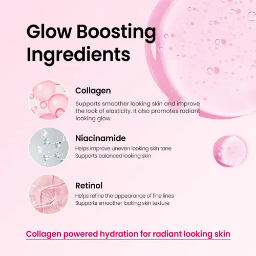 Vista 4 de Ampolla facial Ultra Collagen Ampolla para piel húmeda y radiante – Spray hidratante coreano para el cuidado de la piel con niacinamida y retinol