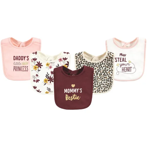 Vista 28 de Hudson Baby Baberos unisex de algodón para bebé, nube rosa, talla única (paquete de 2)
