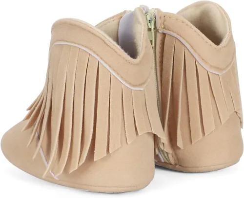 Vista 6 de ESTAMICO Botas vaqueras con borlas para bebé niña Beige
