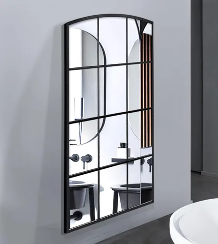 Vista 6 de WAMIRRO Espejo alto para ventana, espejo de pared arqueado de granja, espejos de longitud completa para chimenea, entrada, pasillo, sala de estar