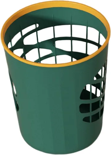 Vista 5 de KLKCMS Cesta de basura, contenedor de basura, redondo, duradero, de capacidad de 12 litros, contenedor de basura, para dormitorio, inodoro, hogar