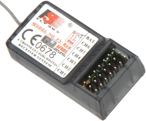 Vista 5 de GoolRC Flysky FS-R6B 2.4Ghz 6CH Receptor para Flysky TH9X FS-CT6B FS-T6 Transmisor-2 Pcs