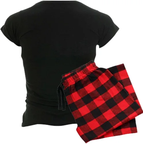 Vista 2 de CafePress Groot Hearts - Pijamas oscuras para mujer, Con pantalón a cuadros., S