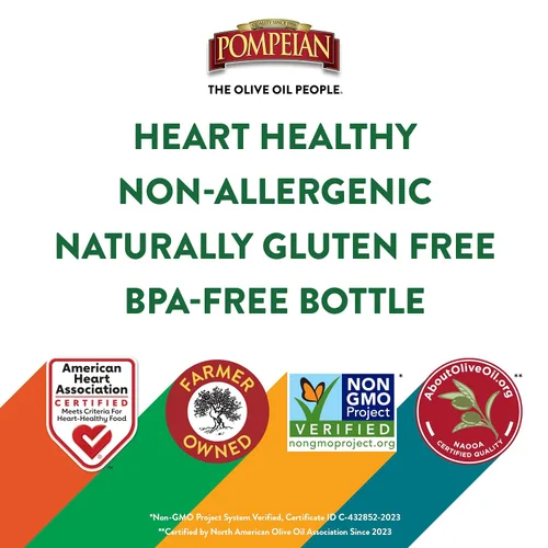 Vista 6 de Pompeian Aceite de Oliva, Paquete de Variedad Made Easy, Perfecto para Todas las Necesidades de Cocina, Certificado por la Asociación Americana