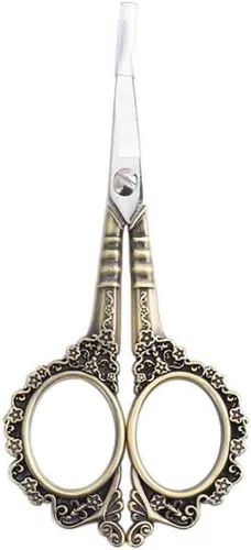 Vista 8 de AKOAK Tijeras estilo ciruela vintage - Tijeras multifuncionales de acero inoxidable para uñas (plata)