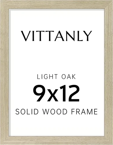 Vista 167 de Vittanly - Marco de fotos de 4 x 6 pulgadas de madera maciza con plexiglás, incluye paspartú de 3,5 x 5, para colgar en la pared o poner sobre una
