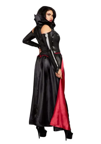 Vista 2 de Disfraz de Princesa de la Oscuridad Sexy para Mujer Talla Plus Multicolor