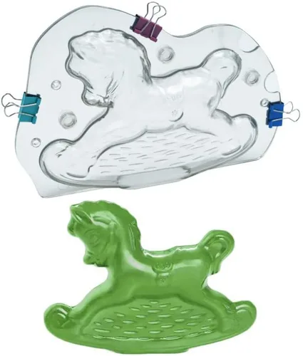 Vista 9 de Molde de plástico 3D para chocolate con clips, carrusel de caballo, molde de jalea de cristal, decoración de pasteles de caramelo, postres